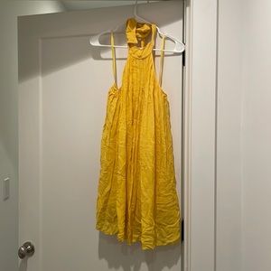 Pleated Alice & Olivia dress with neck tie